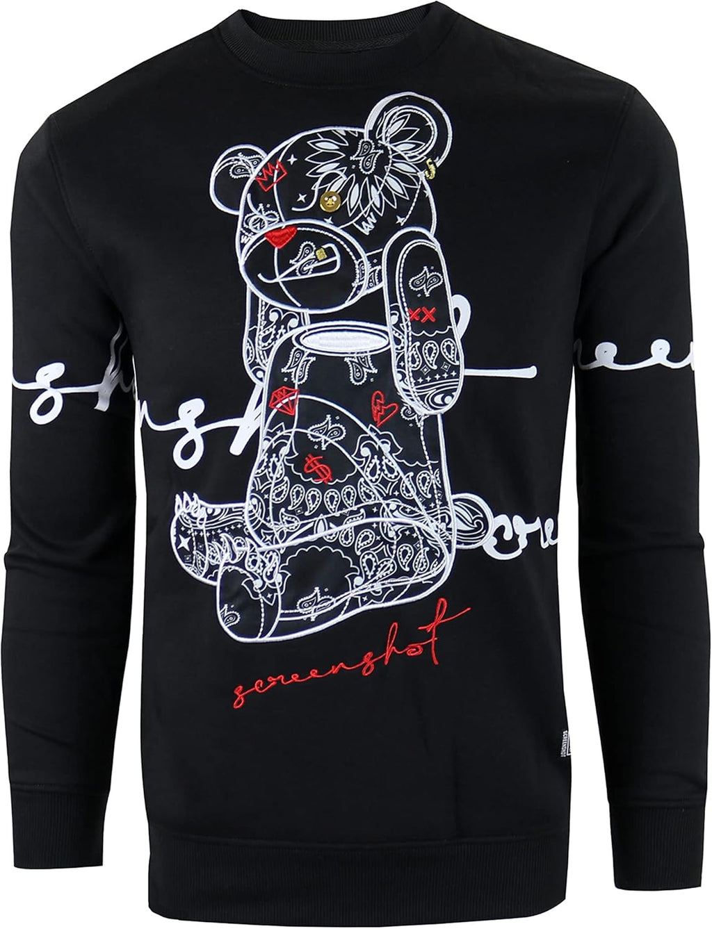 Mens Urban NYC Hip Hop Premium Fleece - Pullover Active Streetwear Fashion Crew Neck Sweatshirt