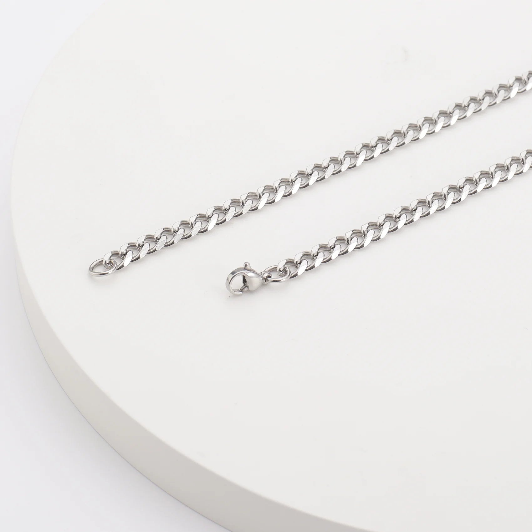 5Mm Silver Chain for Men,Stainless Steel Cuban Link Chain Necklace for Men ,Mens Chain Necklaces Silver 16,18,20,22,24, Inch