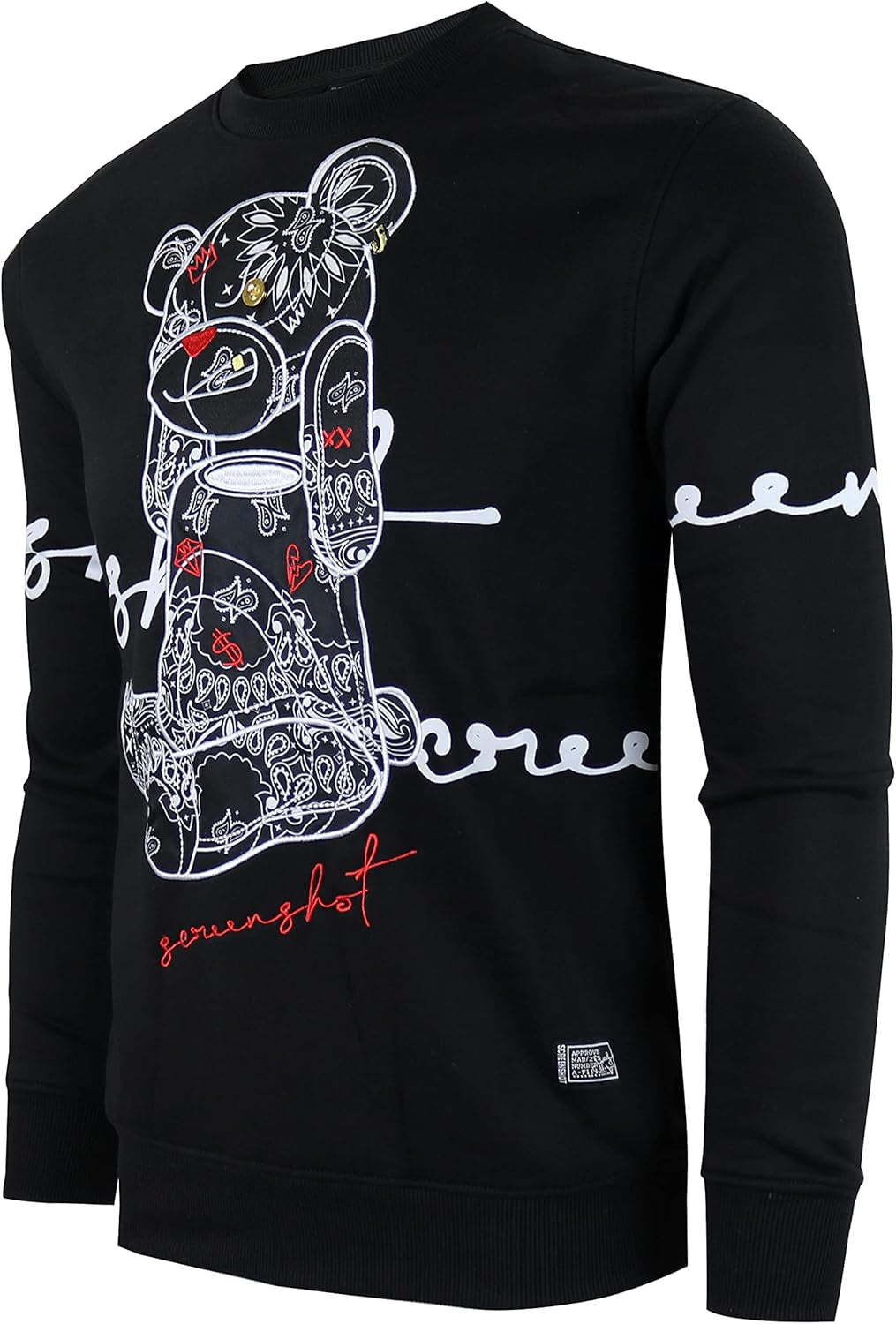 Mens Urban NYC Hip Hop Premium Fleece - Pullover Active Streetwear Fashion Crew Neck Sweatshirt