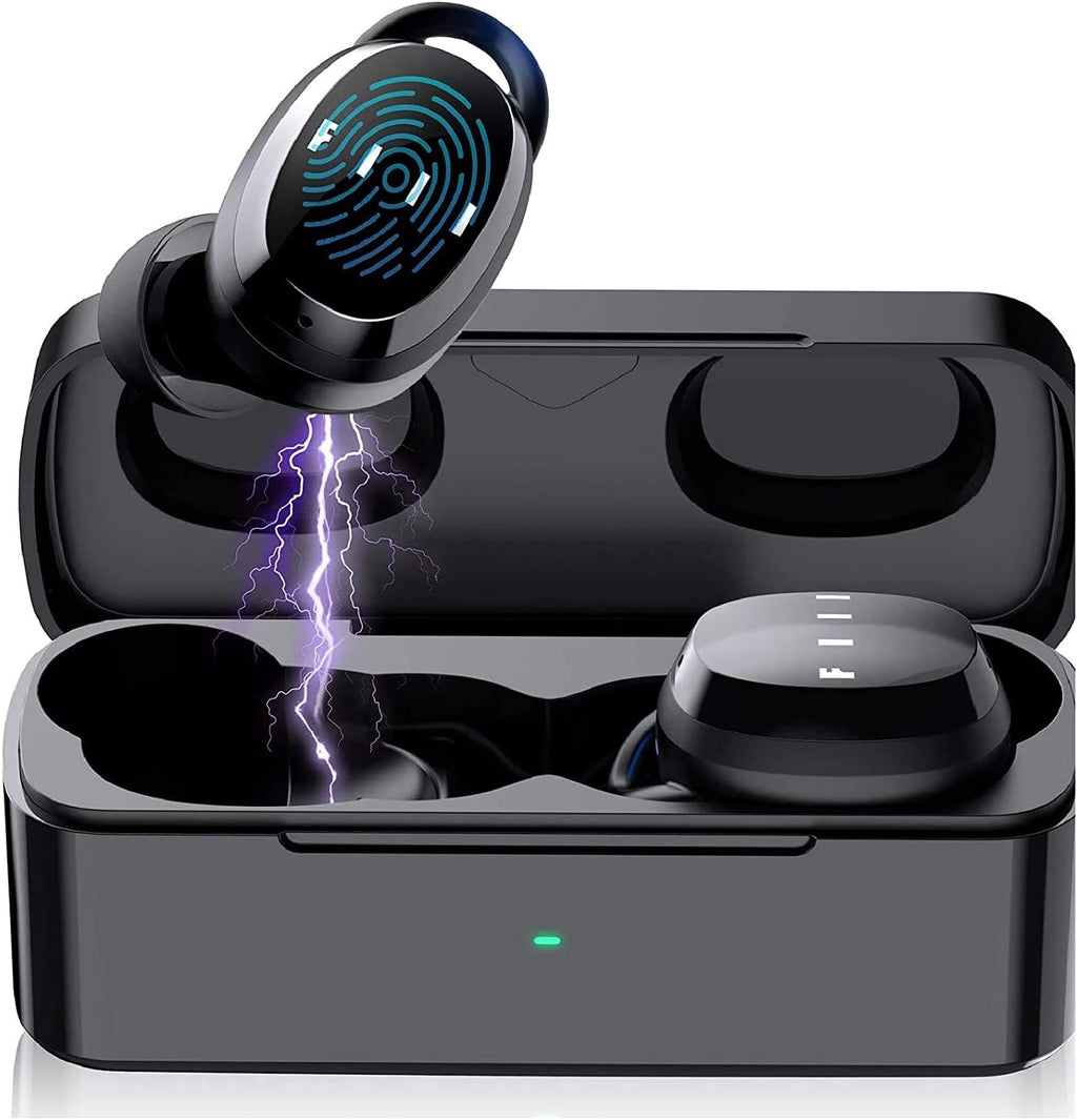 Bluetooth Wireless Earbuds -  T1XS Bluetooth 5.0 Wireless Earphones, Support + APP, Waterproof Earbuds with Microphone, In-Ear Earbuds Cordless for Iphone & Android (Black)