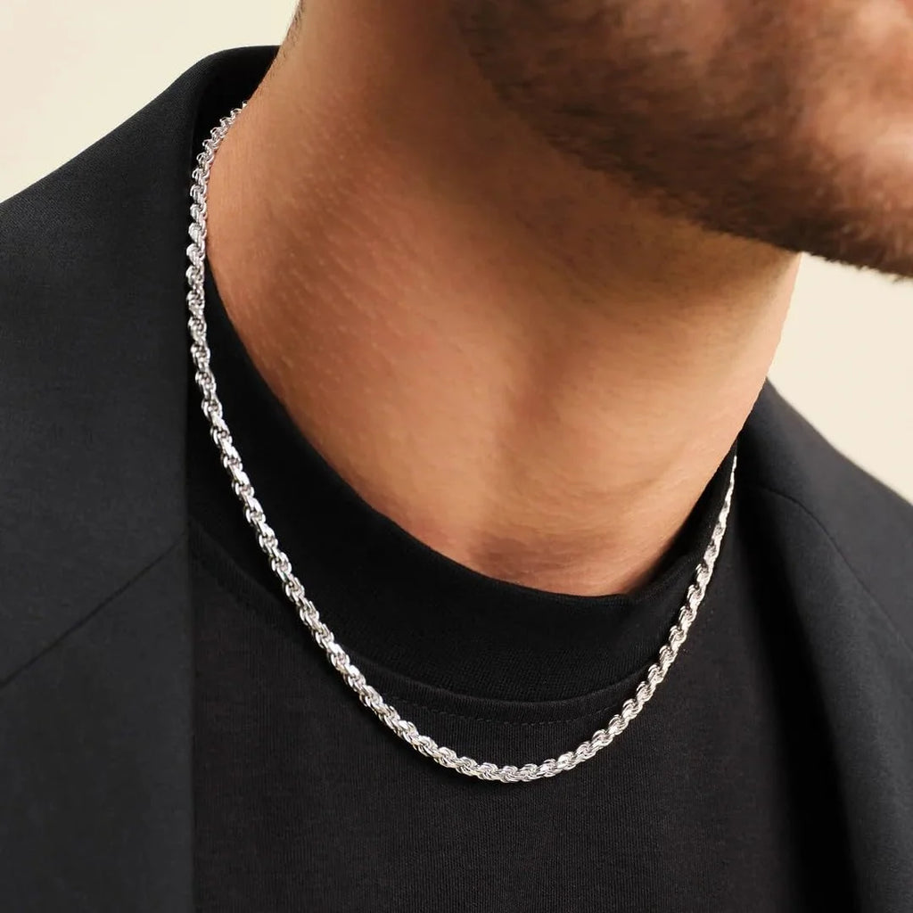 Gold Rope Chain for Men 2.5Mm 3Mm 4Mm 18K Gold Plated Stainless Steel Rope Chain Necklace for Mens Women